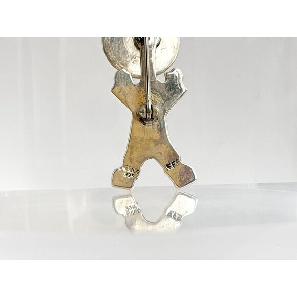 Sterling Silver "Save the Children" Vintage EFS Signed Taxco Mexican Brooch - Picture 6 of 10